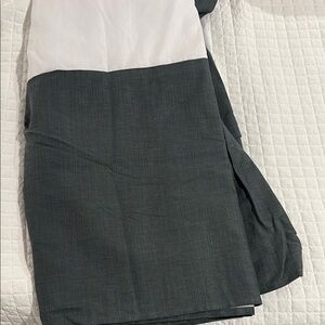 King Size dust ruffle, 18.5” drop, dark green, like new